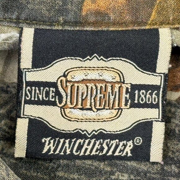 Winchester Supreme Shirt Mens XL Realtree Hardwoods Camo Hunting Green Brown - Picture 3 of 10